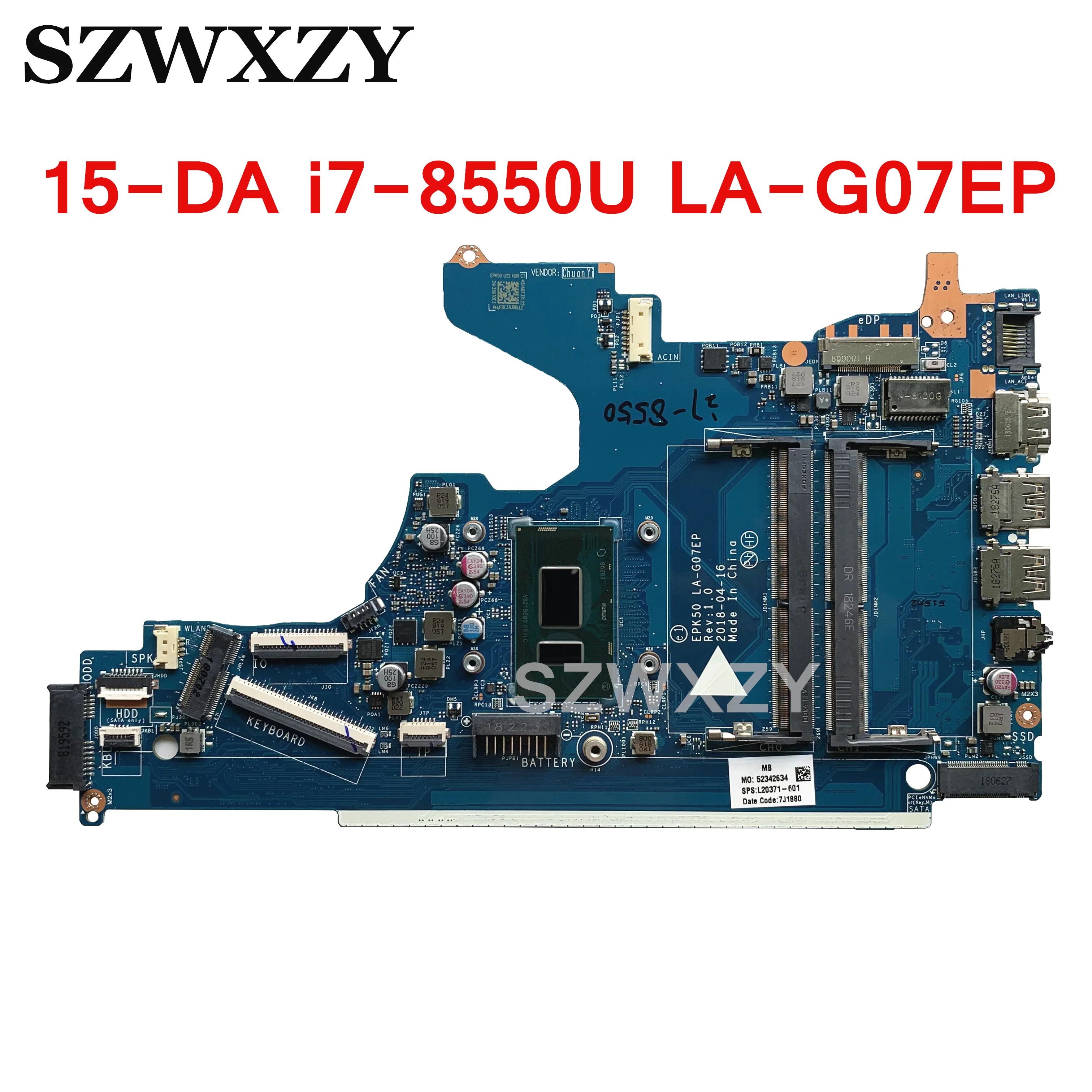  HP 15-DA Ʈ  i7-8550U CPU L20371-001 L20371-601 EPK50 LA-G07EP DDR4